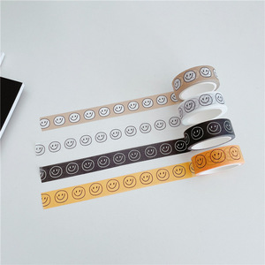 Negro Blanco Azul Washi Tape Gracias Lindo Kawaii Anime Washi Cintas adhesivas a granel - Product Image 5