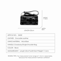 Bolso de Hombro Tejido de Piel de Cocodrilo BV para Mujer, Venta al Por Mayor de Fábrica, Bolso de Mujer de Moda en Piel Genuina