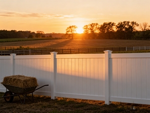 Pagar Privasi <span class=keywords><strong>PVC</strong></span> Warna Kustom dengan Desain Plastik Mirip Kayu, Berjaring & Gerbang untuk Perlindungan Taman - Product Image 2