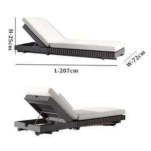 Chaise longue <span class=keywords><strong>d</strong></span>'extérieur pour hôtel, mobilier de patio de villa, chaise longue de <span class=keywords><strong>piscine</strong></span> de complexe hôtelier, chaise longue de jardin, chaise longue de soleil imperméable en aluminium - Product Image 6