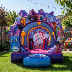 Castillo Inflable Comercial de 10x10 Pies con Soplador de Aire, Diseño K-pop Demon Hunters, para Niños, Brincolín para Fiestas - Product Image 1