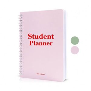 Custom 2024-2025 <b>A5</b> Leather Spiral Student <b>Planner</b> for Middle/High School Students 100 Sheets Weekly/Monthly Spreads Academic - Product Image 3