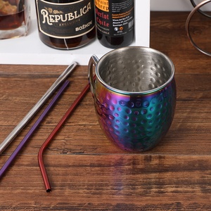 Achetez en gros une tasse en marteau personnalisée tasse <span class=keywords><strong>de</strong></span> mule <span class=keywords><strong>de</strong></span> Moscou avec un placage lisse pour le vin <span class=keywords><strong>de</strong></span> Mojito <span class=keywords><strong>de</strong></span> <span class=keywords><strong>bière</strong></span> <span class=keywords><strong>de</strong></span> café, couleur arc-en-ciel - Product Image 4