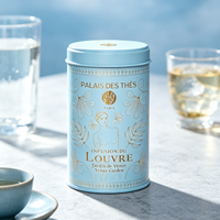 Offre Spéciale – Boîte à Thé Ronde Personnalisée en Métal Qualité Alimentaire avec Couvercle Vissé Hermétique – Ensemble de Contenants Cadeaux pour Thé Vert et Noir