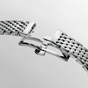 Reloj de vestir ultrafino para mujer, marcadores de hora con diamantes, pulsera de acero inoxidable, cristal de zafiro, hecho en Suiza - Product Image 5
