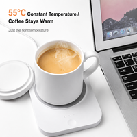 Tasse chauffante électronique en céramique USB avec contrôle de température, ensemble de tasses à café intelligentes avec chargeur sans fil rapide et logo personnalisé