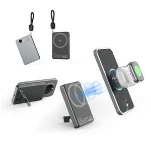 Banco <span class=keywords><strong>de</strong></span> Energía Magnético Delgado <span class=keywords><strong>de</strong></span> Aleación <span class=keywords><strong>de</strong></span> Aluminio con Soporte Metálico Oculto, Estación <span class=keywords><strong>de</strong></span> Carga Inalámbrica Rápida con Pantalla - Product Image 1