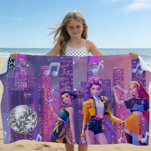 <span class=keywords><strong>Asciugamani</strong></span> da Spiaggia per Bambine 2026, <span class=keywords><strong>Asciugamani</strong></span> Personalizzati Stampati per Bambini, <span class=keywords><strong>Asciugamani</strong></span> da Spiaggia Assorbenti Kpop - Product Image 2