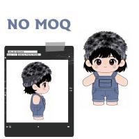 Figurine en peluche personnalisable, cadeau pour enfants, adorable jouet en peluche doux avec salopette et chapeau en fourrure moelleuse