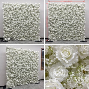 Fondo de Pared de Flores Artificiales Personalizado, Decorativo, 3D, 8x8, Simulación de Pared de Flores - Product Image 2