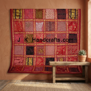 Jeté de tapisserie Kuch Broderie Banjara Folk Tribal - Product Image 2