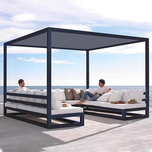 Canapé moderne <span class=keywords><strong>de</strong></span> <span class=keywords><strong>jardin</strong></span> à baldaquin Chaise <span class=keywords><strong>de</strong></span> plage imperméable Chaise <span class=keywords><strong>de</strong></span> repos <span class=keywords><strong>Auvent</strong></span> Ensemble <span class=keywords><strong>de</strong></span> mobilier d'extérieur Gazebo en aluminium Canapé-<span class=keywords><strong>lit</strong></span> <span class=keywords><strong>de</strong></span> vacances - Product Image 2