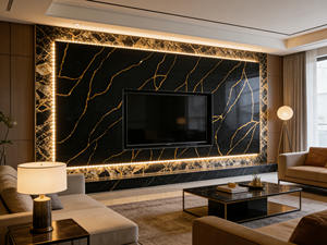 משטחי מטבח גדולים מקוורץ, עמידים וידידותיים לסביבה, בעיצוב תלת מימד מודרני, מתאימים למלונות ווילות - Product Image 5