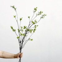 Chinesische Zen-Stil Rote Blätter, Künstliche Pflanzenzweige, Verwitterte Zweige für Blumenarrangements, Innendekoration