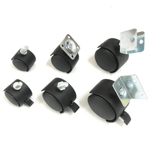 Großhandel Möbel Hardware Armaturen Universal Black <span class=keywords><strong>Nylon</strong></span> <span class=keywords><strong>Wheel</strong></span> <span class=keywords><strong>Caster</strong></span> Schwenkbar gebremst <span class=keywords><strong>Twin</strong></span> <span class=keywords><strong>Wheel</strong></span> <span class=keywords><strong>Caster</strong></span> - Product Image 3