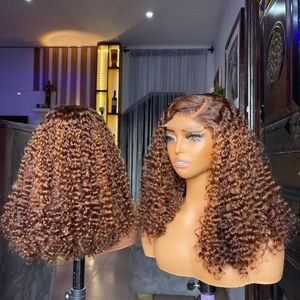 Pelucas de Cabello Humano Virgen Birmano Rizado Pixie al por Mayor, Pelucas sin Pegamento con Cutícula Alineada, Pelucas de Cabello Humano con Frente de Encaje, Pelucas Rizadas Kinky - Product Image 1