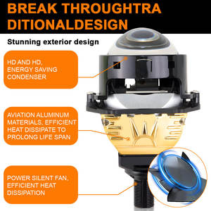 Lentes de Proyector Bi-LED de 3 Pulgadas en Oferta, E8 70W 12V, Faros Delanteros Bi-LED de Aluminio con Luz Alta y Baja para Autos Universales - Product Image 4