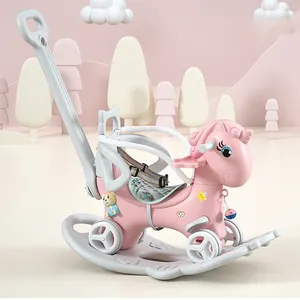 Grosir 5 In 1 murah bayi plastik anak-anak kursi Unicorn anak-anak goyang kuda naik mainan hewan untuk Mall
