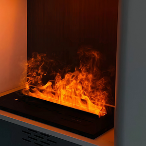 Inserto de chimenea independiente eléctrico con llama LED 3D Efecto de fuego Vapor de agua y niebla para decoración de soporte de TV de hotel - Product Image 1