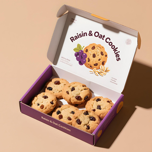 Boîtes d'emballage en carton ondulé personnalisées avec logo imprimé pour biscuits et gâteaux, conception de boîtes d'expédition alimentaires en carton - Product Image 1