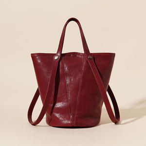 Top Layer Cowhide Handbag for <b>Carrying</b> Water Women's 2026 New Model Simple Handbag with Shoulder <b>Strap</b> and Crossbody Design - Product Image 5