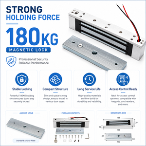 Cerradura Electromagnética <span class=keywords><strong>de</strong></span> Fábrica Electro Maglock 12V 180KGS 350LBS para <span class=keywords><strong>Puerta</strong></span> <span class=keywords><strong>de</strong></span> Madera, Control <span class=keywords><strong>de</strong></span> Acceso, Cerradura Magnética Eléctrica con LED - Product Image 4