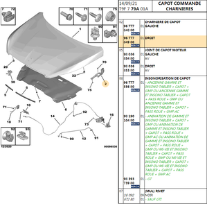 Cerniera Destra del Cofano 9677784980 per Peugeot 308 408, Cerniera di Fissaggio per Cofano Motore Auto - Product Image 6