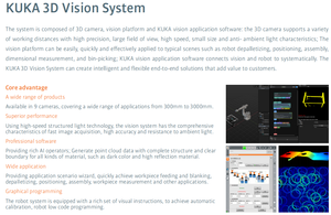 Système de vision 3D <span class=keywords><strong>KUKA</strong></span>, caméra haute précision à grand champ de vision, anti-lumière ambiante, <span class=keywords><strong>robot</strong></span> de dépalletisation, positionnement, assemblage, mesure - Product Image 3