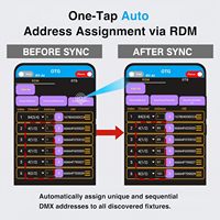 Contrôleur USB DMX/RDM PKnight avec prise en charge LED pour la configuration des adresses DMX et le contrôle par application mobile, indice de protection IP65, compatible Android uniquement