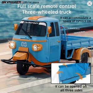 Tricycle RC SJY-WP22 1/10 2.4G RTR, modèle de camion à trois roues télécommandé avec lumières LED et effets musicaux, voitures pour adultes, cadeau - Product Image 1