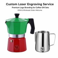 Kingze OEM – Coffret cadeau de Noël personnalisé avec logo, comprenant une cafetière italienne Moka, idéal pour les cadeaux d'entreprise et la vente en gros