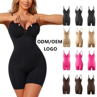Body gainant sans couture pour femme avec fermeture éclair, effet liftant des hanches, contrôle du ventre, serre-taille, accès facile, pour un effet amincissant quotidien