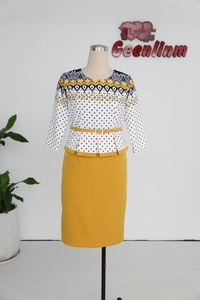Exquisite Polyester Woven Floral Lady Elegant Church Dresses Spandex Plus <b>Size</b> Single Dress for plus <b>size</b> african women - Product Image 4