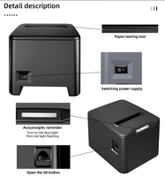 Imprimante thermique de reçus à largeur 80 mm avec découpe automatique, USB, LAN, Bluetooth, haute vitesse, prix usine, pour factures et tickets