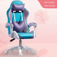 Chaise de jeu moderne en forme de cœur Dossier réglable Chaise d'ordinateur confortable pour une longue séance en nylon pour la vie