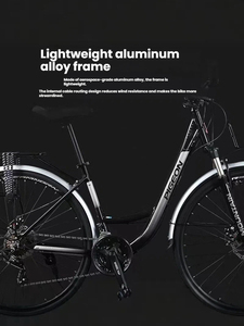 Vélo de <span class=keywords><strong>route</strong></span> compact et léger avec freins à disque et selle confortable pour les collégiens et lycéens - Product Image 4