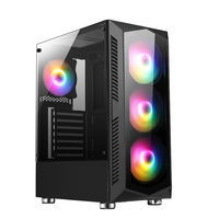 AntarcChill con Doble Cristal en la Parte Delantera e Izquierda, Chasis de PC de Alta Calidad para Gamers