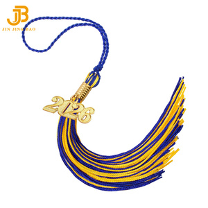 Glands de graduation multicolores de haute qualité en rayonne et polyester pour décorations de chapeaux de <span class=keywords><strong>professeur</strong></span> et uniformes - Product Image 1