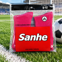 Chaussettes de sport en coton personnalisées avec logo brodé, lot de 2 paires, vente en gros