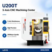 Centre d'usinage compact 5 axes LEYO U200T, fraiseuse CNC haute précision, broche directe BT30, traitement de petites pièces
