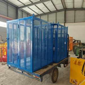 Cesta de Elevación de Acero Azul de 1.2M de Altura, Plataforma de Construcción de Alta Resistencia para Trabajos en Paredes Exteriores - Product Image 3