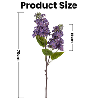 Fleurs artificielles de lilas de haute qualité à 2 têtes, en latex, toucher réel, lilas violet, bleu, blanc, pour mariage, fête, décoration de la maison