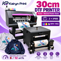 Printer DTF 30cm Dual XP600 Printhead dengan Penggoyang Bubuk dan Vacuum Cleaner Terintegrasi untuk Pencetakan Transfer Panas pada Kaos, Kulit, dan EVA