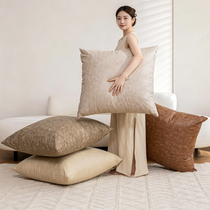 Indoor Universal Oversized Faux Leather Pillow Cover Waterproof Soft Safe Floor Cushion Factory Low Price Supply - Product Image 1