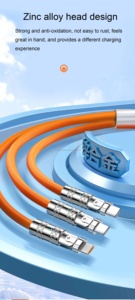 Trên Giảm Giá 120W 6A <span class=keywords><strong>USB</strong></span> C 3 1 Cáp Micro L Điện Thoại Type-C <span class=keywords><strong>USB</strong></span> Sạc Nhanh Kẽm Hợp Kim Khuỷu Tay Silicone Ngân Hàng Điện Cáp Dữ Liệu - Product Image 6