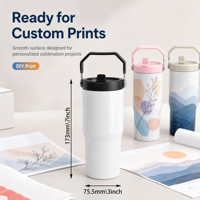 Gobelet isotherme à double paroi de 20 oz, grande capacité, bouteille thermique en acier inoxydable 304, prêt pour la sublimation