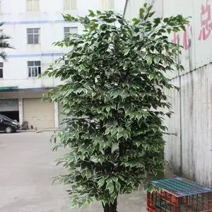 Real Touch plastics Plants Garden Decor Bonsai Artificial Simulated Ficus Banyan Tree For Tree Restaurant