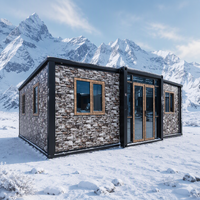 Maison conteneur modulaire de luxe extensible et étanche pour l'extérieur, 40 pieds, pod de vie moderne, garantie 5 ans pour jardin, complexe hôtelier, hôtel