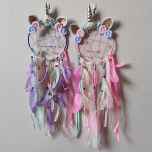 Attrape-rêve <span class=keywords><strong>licorne</strong></span> de <span class=keywords><strong>licorne</strong></span> de 20x20cm, tapisserie, décoration de mariage, suspension murale, grand macramé, pour <span class=keywords><strong>chambre</strong></span> - Product Image 1