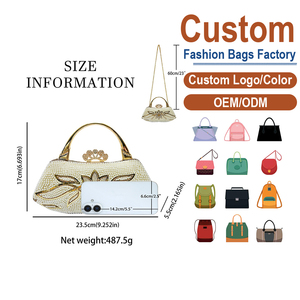 Elegante bolso de mano con cuentas de perlas y diseño floral con asa dorada para fiestas nocturnas - Product Image 2